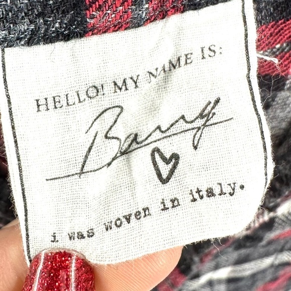 Frank & Eileen Barry Shirt Womens Sz Small 100% Linen Plaid Print Button Up Top - Picture 5 of 10